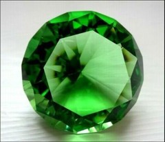 200mm Huge Green Crystal Diamond Paperweight Wedding Centerpieces Gifts