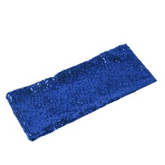10 Royal Blue Spandex Sequined CHAIR SASHES Ties Wraps Wedding Party Decorations