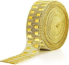 10 Yards Bling Wrap Ribbon Rhinestone Diamond Ribbon Rose Gold Acrylic Wrap Mesh