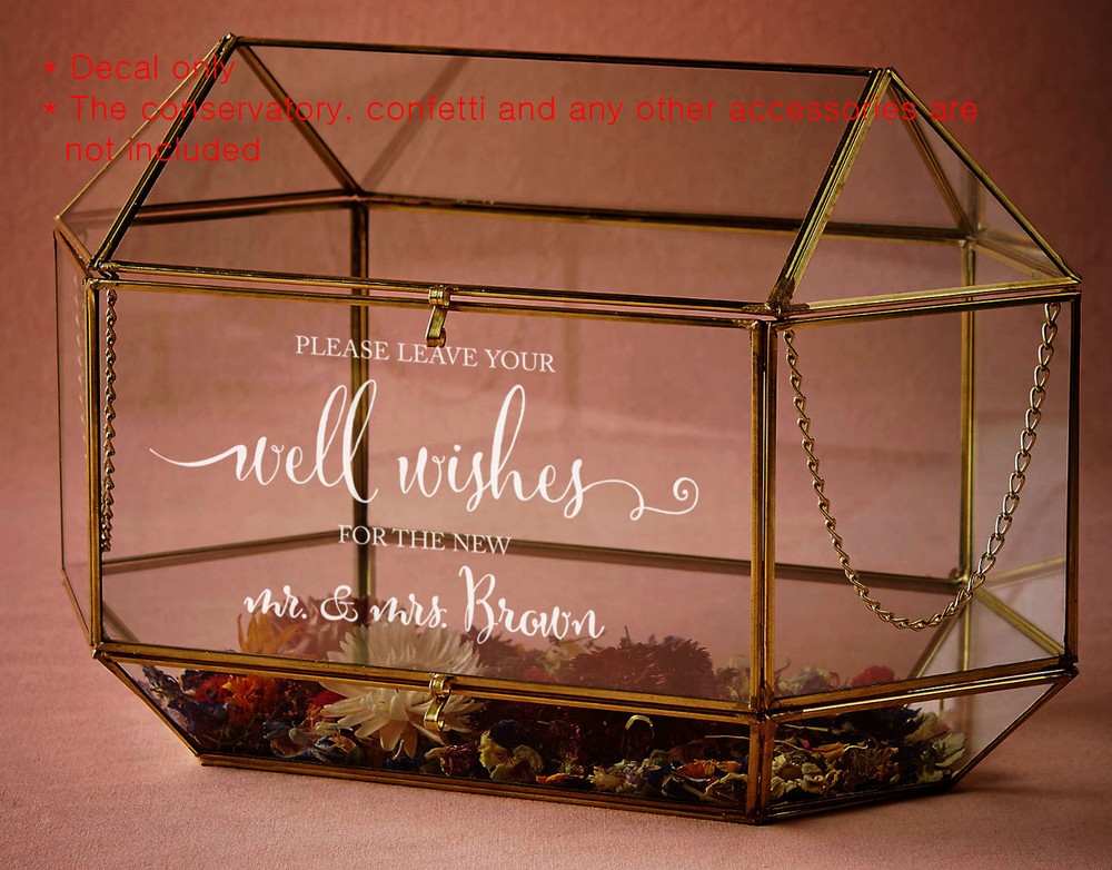 Personalised Family Name Wedding Wishing Well Decal – Custom “Mr & Mrs” Sign