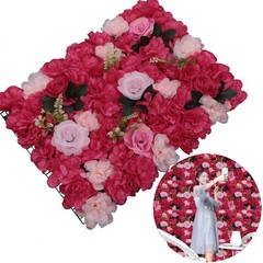 12X Flower Wall Panel Artificial Floral Wall Backdrop Photo Venue Wedding Decor