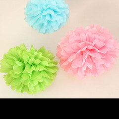 6x 30cm paper pom poms balls wedding birthday party baby shower party decoration