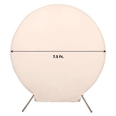 BLUSH 7.5 ft Fitted Spandex Round BACKDROP STAND COVER Party Wedding Decorations