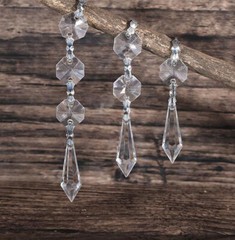 30pcs Clear Acrylic Crystal Beads Diamond Wedding Party Home Garland Chandelier