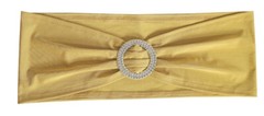 100 Spandex Stretch Chair Cover Sashes Bows for Wedding Party (Gold) ~FREE SHIP