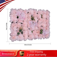6X DIY Wedding Backdrop Decoration Fashion Artificial Rose Flower Wall Panel US