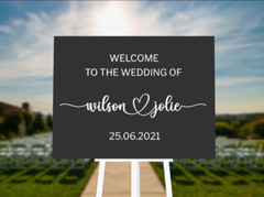 Acrylic 3D Welcome Wedding Horizontal Signage – Style 2