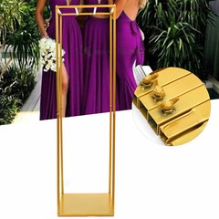 Wedding Square Flowers Stand Stage Gold Decor Backdrop Props Bracket Metal Stand