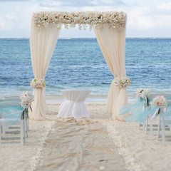 10ft Heavy Duty Wedding Ceremony Canopy Chuppah Backdrop Stand Kit Height Adjust