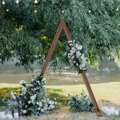 Ultra Tall Rustic Wood Wedding Arch Triangle Backdrop Stand Garden Arbor Decors