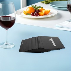 100Pcs Wedding Table Number Cards Black PVC for Party Cafe Restaurant Seating