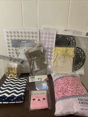 Mixed Lot Wedding Decorations Stickers, Crinkle, Banners, Gift Bags And Cups