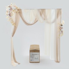 Decorative Artificial Flowers Artificial Wedding Arch Flower Kit With Drapes