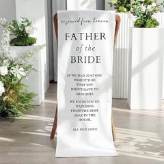 Wedding Memorial Reserved Chair Sign Banner In Loving Memory of Parents Heaven