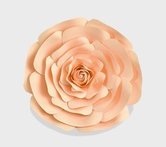 Decor In The Box 11 piece Handmade Paper Flower Set, Peach/Cream/White