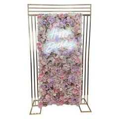 Shiny Gold Wedding Square Backdrop Stand