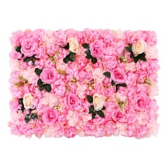 12 Pcs Pink Flower Wall Decor, 3D Silk Rose Floral Artificial Flower Wall
