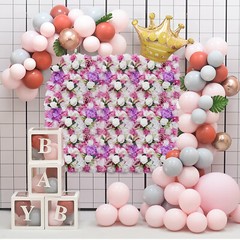 6 PCS Artificial Hydrangea Flower Panel Wedding Party Background Wall 60cm*40cm