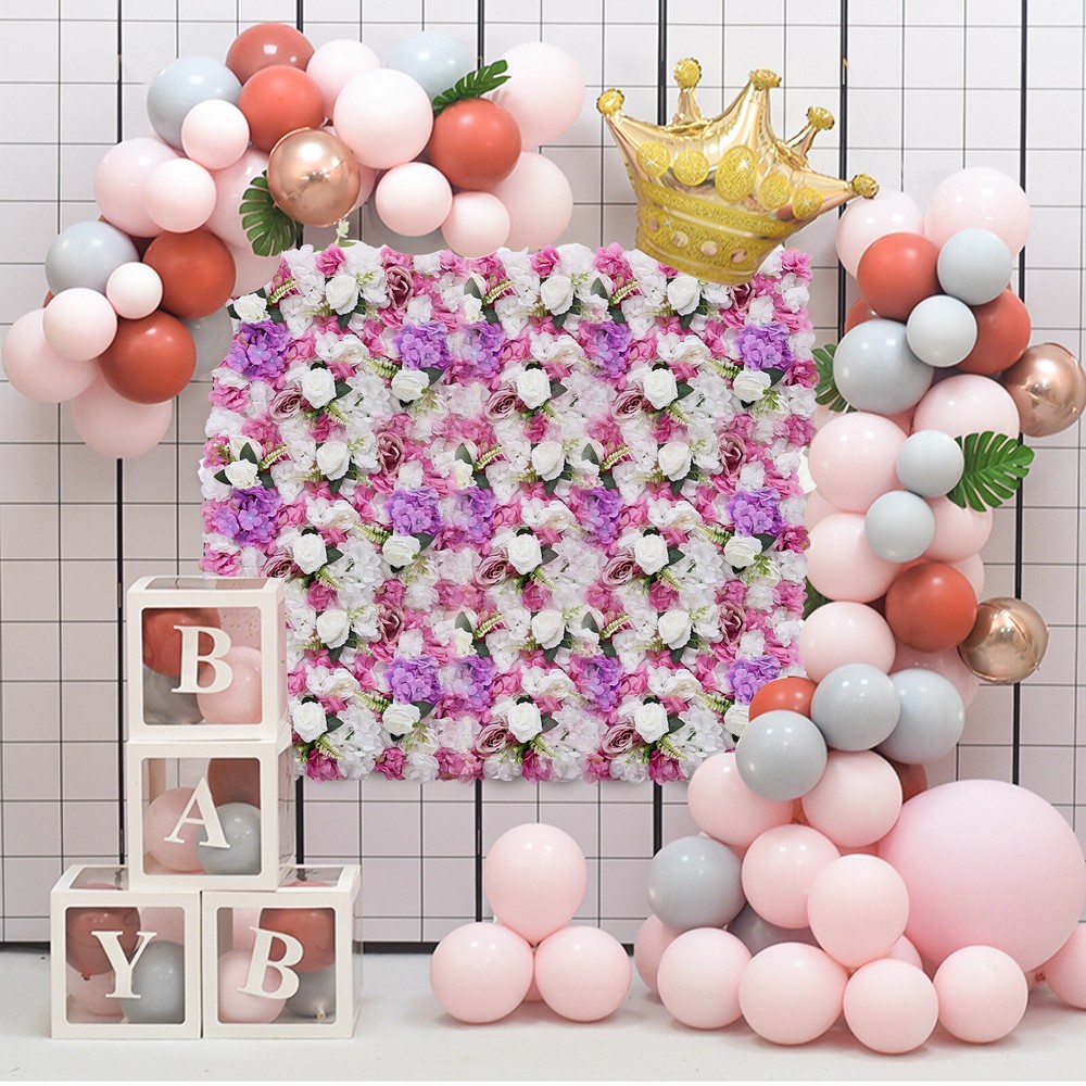 6 Pcs Artificial Hydrangea Flower Wall Panel For Wedding Party Backdrop 60X40CM