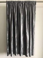 Gray Heavy Style Velvet Curtain 12ft H Drape Stage/Theater/Home Noise Thermal