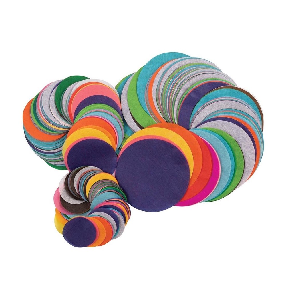 Spectra Bleeding Art Tissue Circles 2250 Count (Pack of 1), 25 Assorted Colors