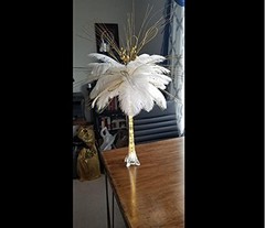 20pcs Natural 1012inch 2530cm Ostrich Feather Feathers Feather for Wedding Centerpieces…