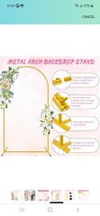 PLULON 7.2FT Arch Backdrop Stand with Arch Backdrop Cover Wedding Square Arch