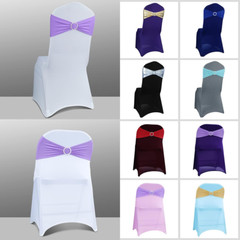 Spandex Chair Sashes Bows Premium Stretch Chair Cover Band with Buckle Slider