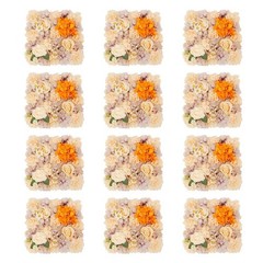 Champagne & Autumn Warm Tones Artificial Flower Panels 12Pcs Durable Fade Proof