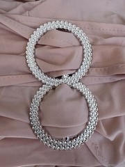 50 Buckle Spandex Stretch Chair Band Sash Bow Blush Soft Pink