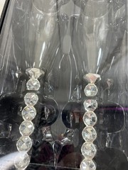 Studio His & Hers Bride & Groom Toasting Glasses Wedding Champagne Flutes New