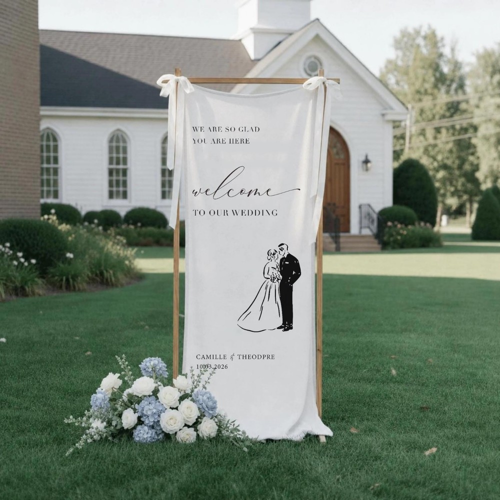 Bridal Shower Welcome Sign Wedding Seating Chart Banner