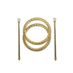 GOLD 2 Plastic 6″ Braided Design CURTAIN TIE Backs Acrylic Crystals Party Events