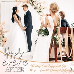 4 Pcs Happily Ever After Wall Decor Wooden Words Heart Hanging Wedding Day Pl…