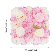 6pcs Artificial Flower Wall Panels Decorative Faux Hydrangea Floral Wall Mat Pad