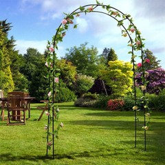 Rustproof Metal Garden Patio Arch Rose Arbour Archway Climbing Plant Trellis US