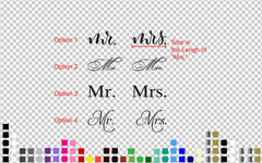 Mr Mrs Wedding Vinyl Decal Sticker