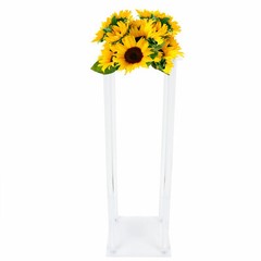 2PCs 60/80cm Acrylic Tabletop Flower Stand Centerpieces Wedding Decor Clear Rack