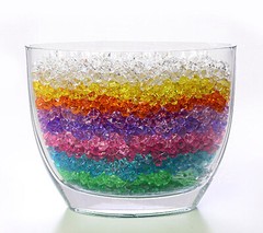 200pcs Orange Acrylic Ice Chips Table Scatter Confetti Floral Arranging Vase DIY