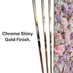Shiny Gold Wedding Square Backdrop Stand