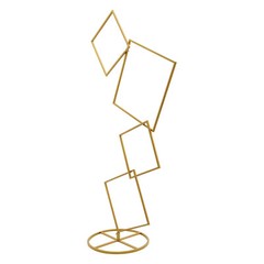 Wedding Square Backdrop Stand, Detachable 4 Tier Gold Metal Flower Square Frame