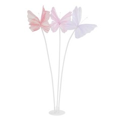 2Pcs Artificial Butterflie Decoration with Standing Base Realistic Wedding Decor