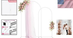 Customizable White Wedding Arch Stands – Ideal for Any Ceremony or Celebration