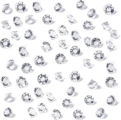 HANSGO 500PCS Diamonds, Mini Clear Fake Diamonds Acrylic Gems Table Scatter Crys