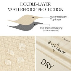 MOSAYT 100% Waterproof Dining Room Chair Covers Set of 6, Super Fit Stretch J…