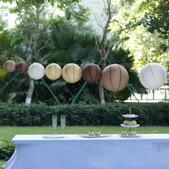 8 pcs ASSORTED Sizes Hanging Paper Lanterns Wedding Party Events Decorations