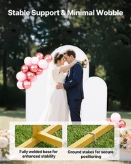 VEVOR Arch Backdrop Stand Metal Arch Backdrop Stand 6/5/4 ft 3 PCS with Cover