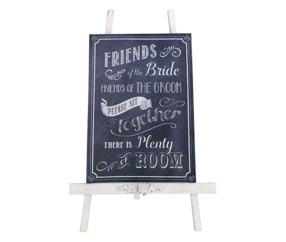 Black & White Please Be Seated Canvas Wedding Sign