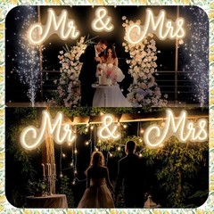 Mr & Mrs Neon Light for Wedding Reception