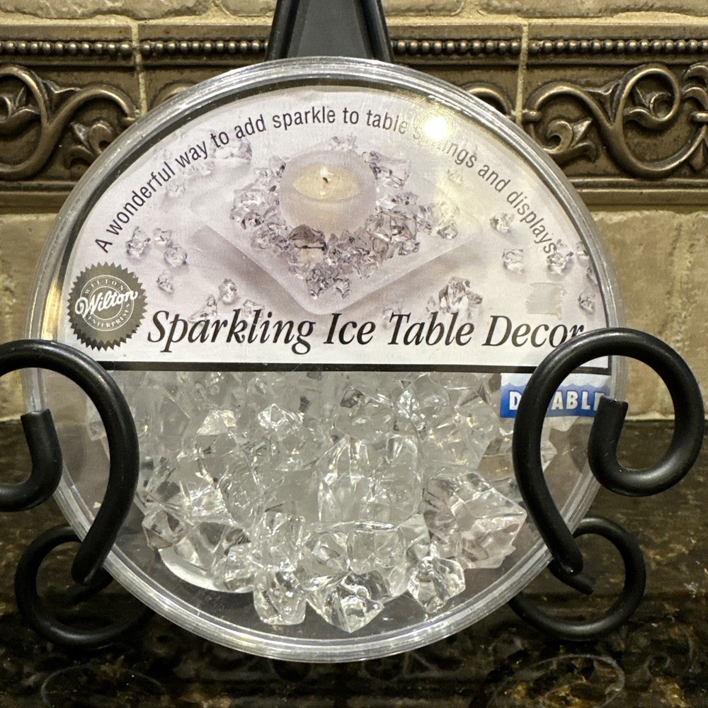 WILTON ACRYLIC PLASTIC GEM STONE SPARKLING ICE CUBE SCATTER/VASE TABLE DECOR